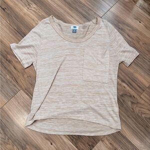 Old Navy Light Tan Short Sleeve Tee